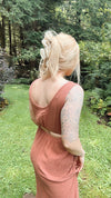 TERRACOTTA GAUZE DRESS