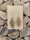 Locally Handmade Wooden Earrings - Leaf