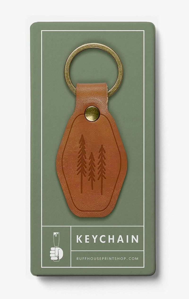 Stamped Leather Keychain