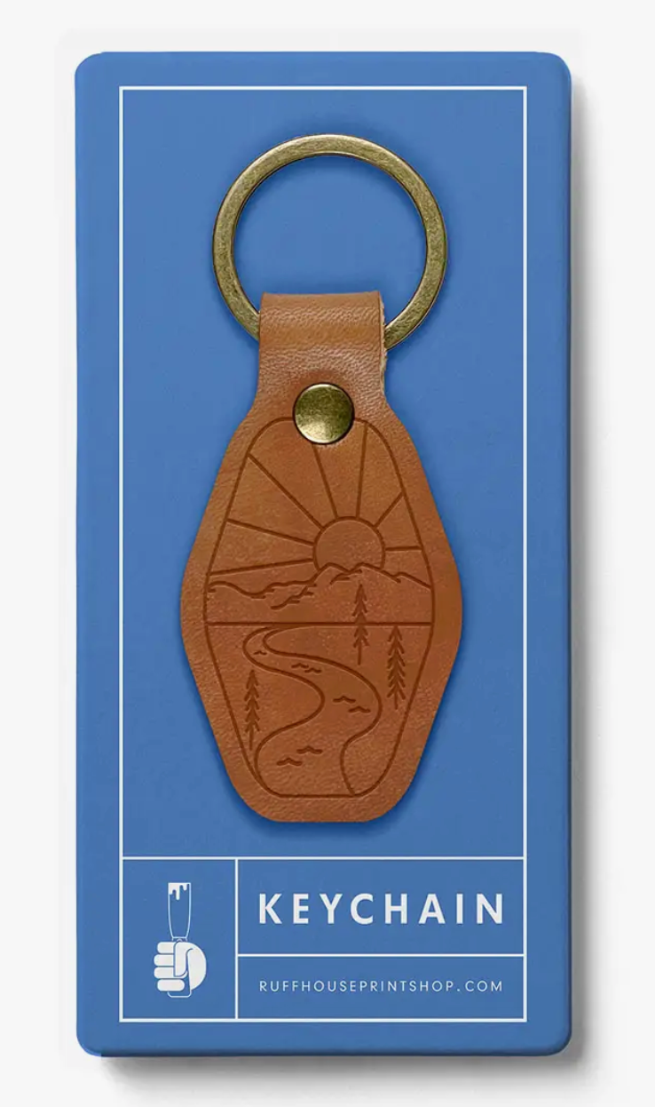 Stamped Leather Keychain