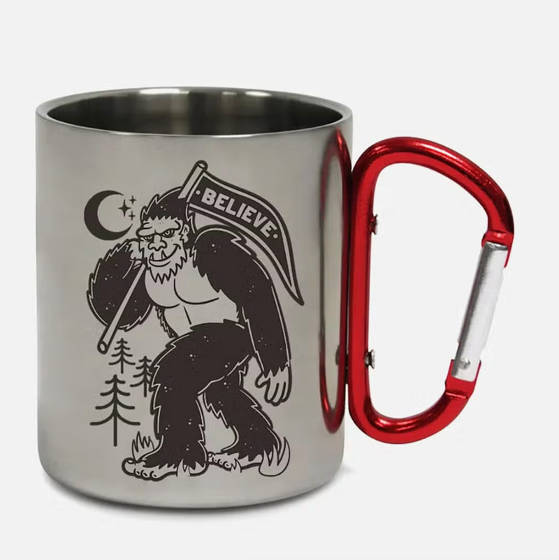 Steel Carabiner Camp Mug: Bigfoot
