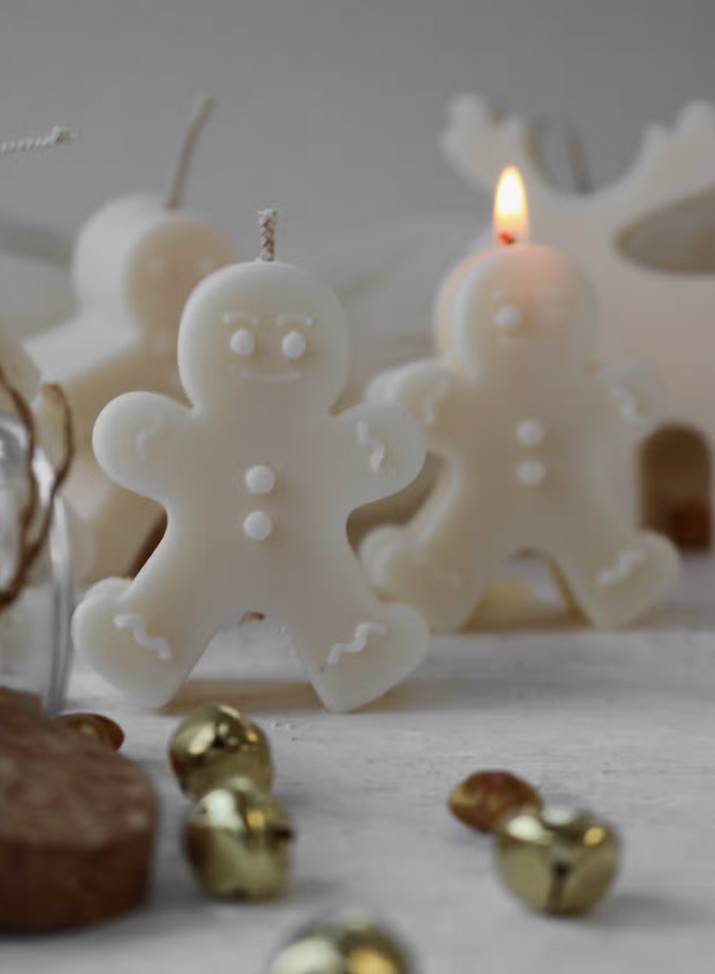 Gingerbread Man Decorative Candle