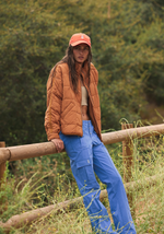 PIPPA PACKABLE PUFFER JACKET, BURNT ORANGE