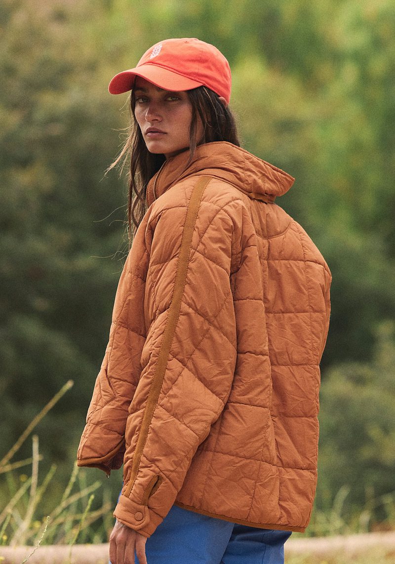 PIPPA PACKABLE PUFFER JACKET, BURNT ORANGE