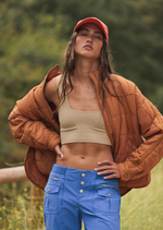 PIPPA PACKABLE PUFFER JACKET, BURNT ORANGE