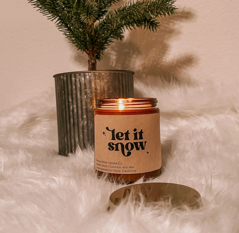 COCONUT WAX CANDLE, HOLIDAY SCENTS