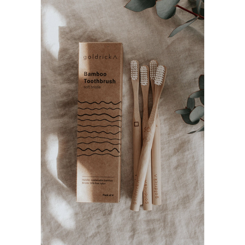 BAMBOO TOOTHBRUSH - ADULT 4 PACK