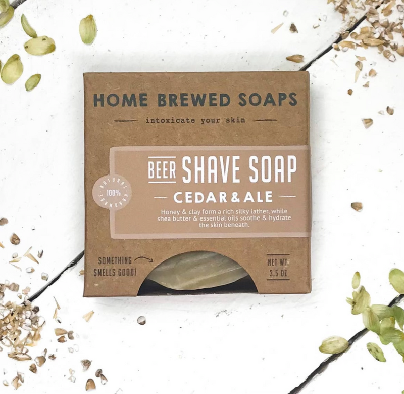 BEER SHAVE SOAP - CEDAR & ALE