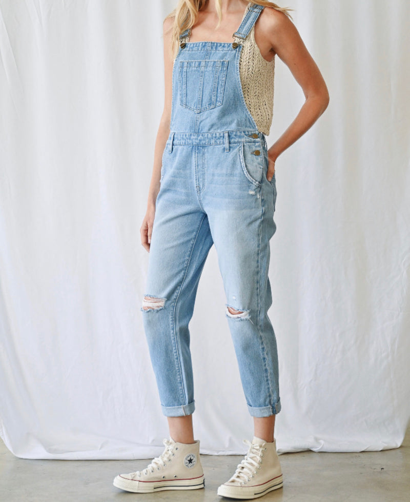 BOYFRIEND OVERALLS - BLUE
