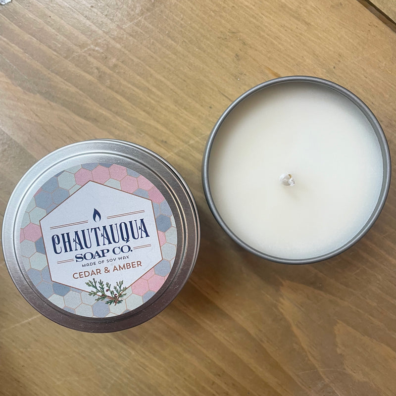 SOY CANDLE - CEDAR & AMBER